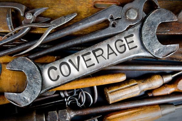 Coverage written on a wrench